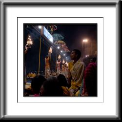 Varanassi, Evening, Pooja, prayers, hindu, India, woman, night, fire